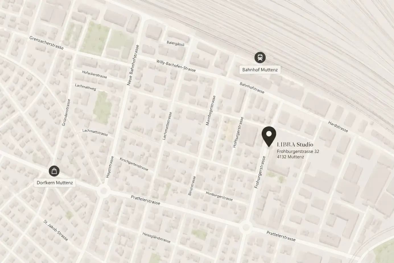 Lageplan: Frohburgerstrasse 32, Muttenz